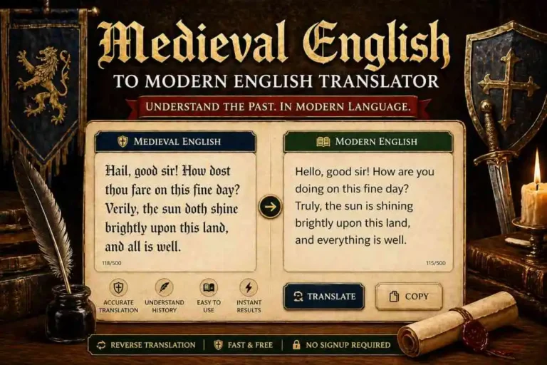 English to Medieval English Translator